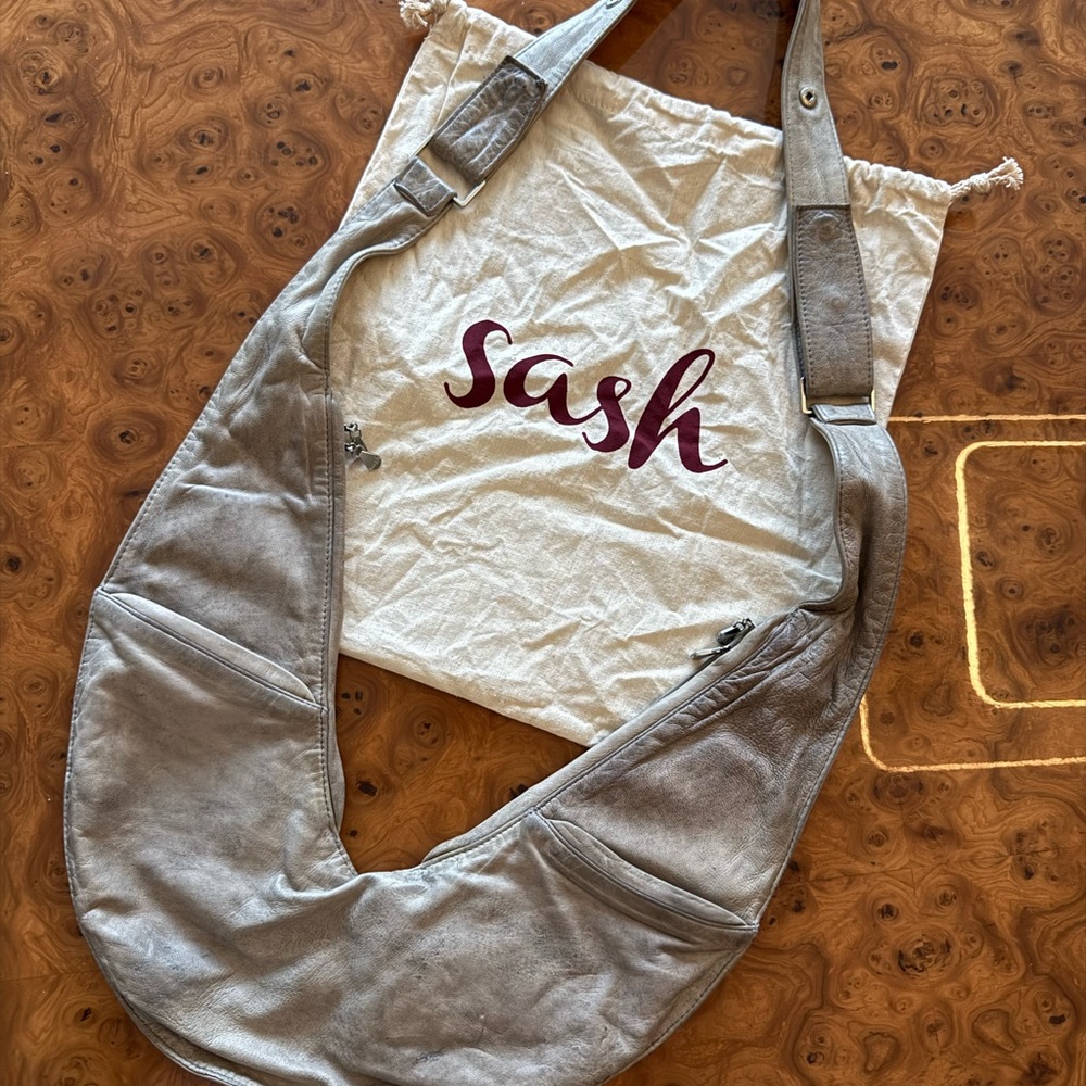 Sash Gray Women's Leather Bag